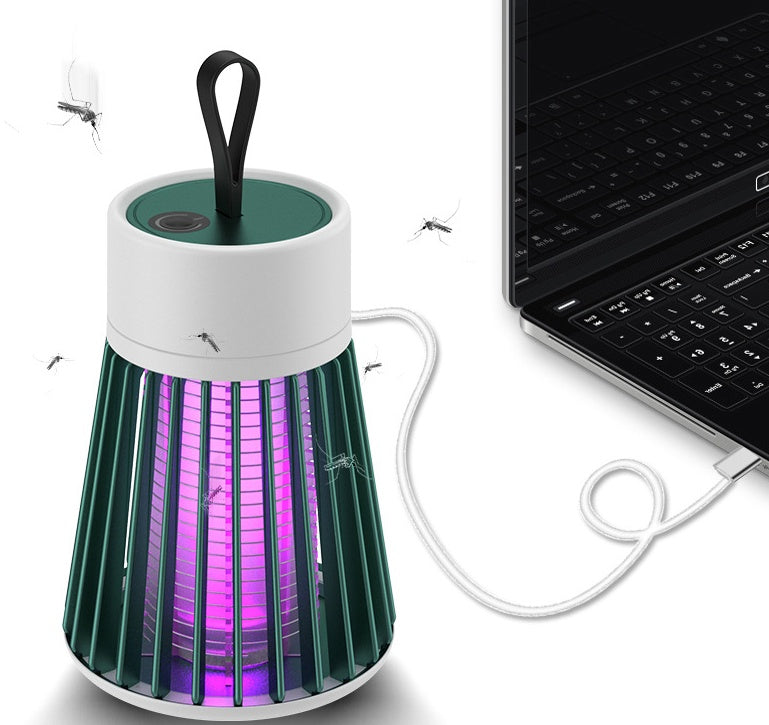 Mosquito eléctrico físico, luz violeta, trampa para mosquitos, portátil, para exteriores, dormitorio, recargable por USB