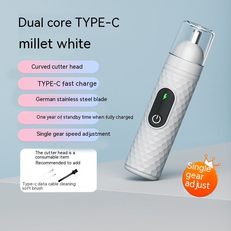 Recortador de vello nasal eléctrico para hombres, recargable, para limpieza nasal