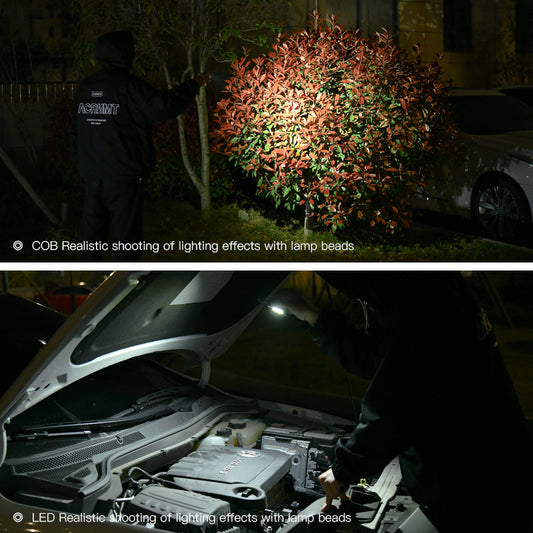 Luz de emergencia de carga multifuncional, práctica luz de trabajo con llavero COB, luz de mantenimiento de alto brillo, luz LED para acampar al aire libre
