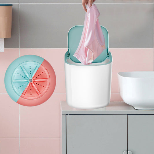 Lavadora de ropa interior y calcetines con cubo pequeño para el hogar, minilavadora de mesa turbo para dormitorios de estudiantes