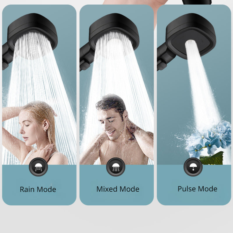 Cabezal de ducha de alta presión con ahorro de agua, 3 modos, ajustable, con un solo botón, rociador de masaje, accesorio de baño