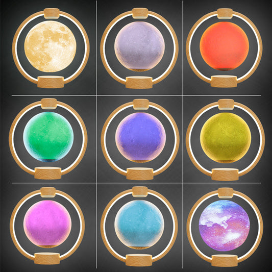 Luz de luna Maglev con Bluetooth, estéreo 3D, bricolaje, colorido y brillante