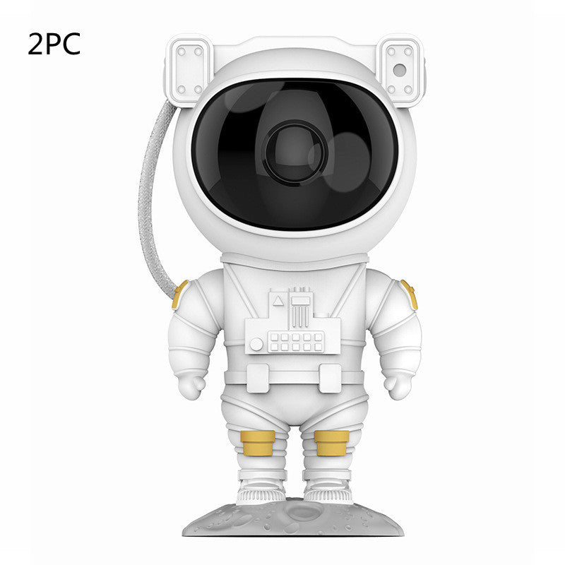 Proyector de cielo estrellado con galaxia y astronauta creativo, luz nocturna USB, lámpara de mesa para dormitorio