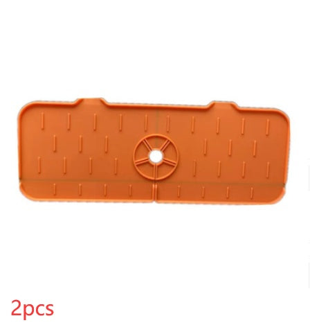 Alfombrilla absorbente de silicona para grifo de cocina, protector contra salpicaduras para fregadero, protector de encimera para baño y cocina.
