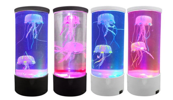 Lámpara LED de medusas para acuario, luz nocturna, alimentada por USB