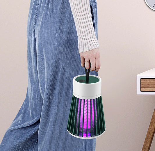 Mosquito eléctrico físico, luz violeta, trampa para mosquitos, portátil, para exteriores, dormitorio, recargable por USB