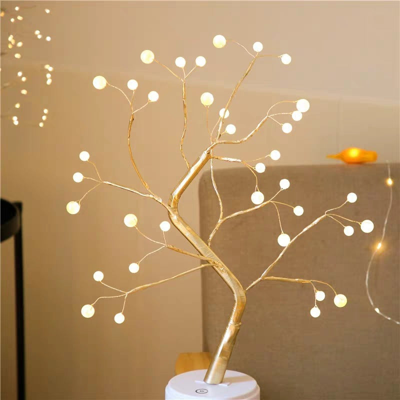 Lámpara LED de alambre de cobre para dormitorio