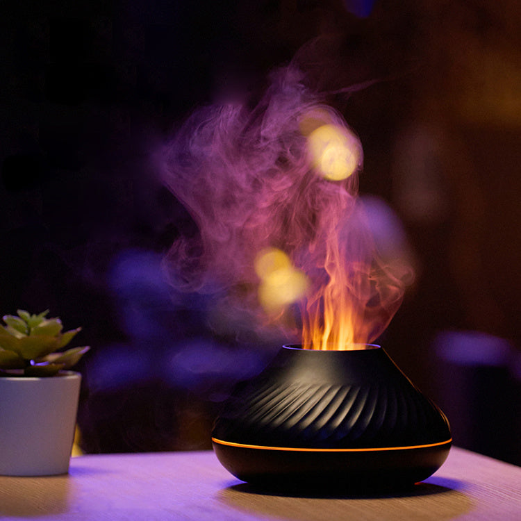 Nuevo difusor de aroma de llama RGB 130 ml 3d humidificador de llama colorida llama difusora de volcán de fuego