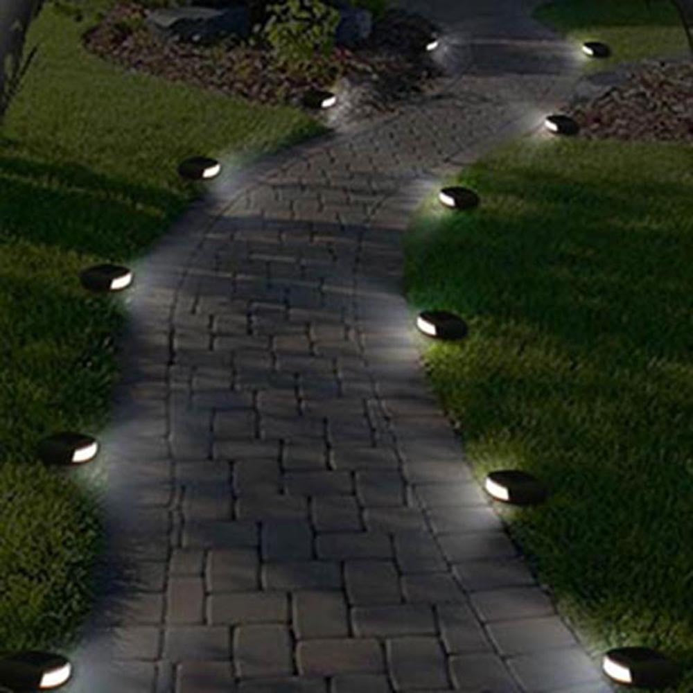 Lámpara solar impermeable para exteriores, adoquín decorativo para jardín.