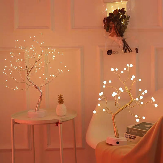 Lámpara LED de alambre de cobre para dormitorio