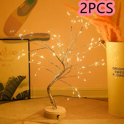 Lámpara LED de alambre de cobre para dormitorio