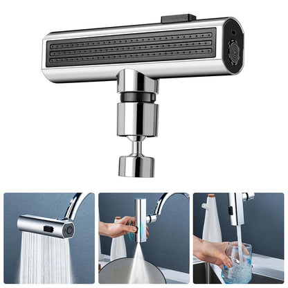 Grifo de cocina con salida de cascada, a prueba de salpicaduras, universal, giratorio, burbujeador, boquilla de agua multifuncional, extensión, accesorios de cocina