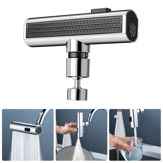 Grifo de cocina con salida de cascada, a prueba de salpicaduras, universal, giratorio, burbujeador, boquilla de agua multifuncional, extensión, accesorios de cocina