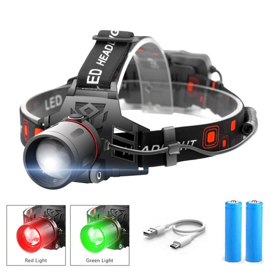 Faros delanteros con zoom, luz blanca, luz verde y luz roja T6
