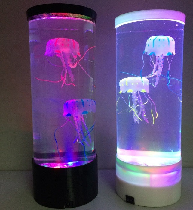 Lámpara LED de medusas para acuario, luz nocturna, alimentada por USB