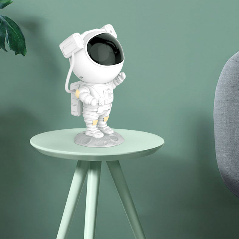 Proyector de cielo estrellado con galaxia y astronauta creativo, luz nocturna USB, lámpara de mesa para dormitorio