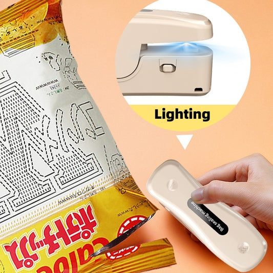 Mini máquina selladora recargable USB pequeña, aparatos portátiles de cocina