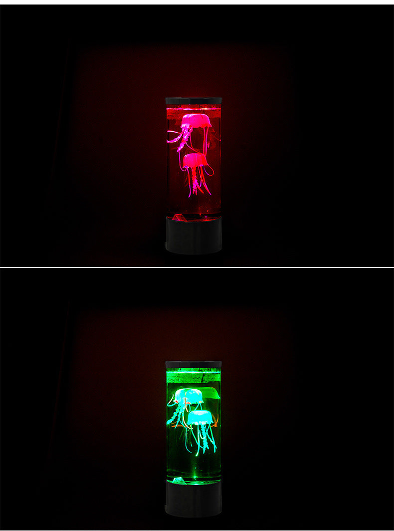 Lámpara LED de medusas para acuario, luz nocturna, alimentada por USB