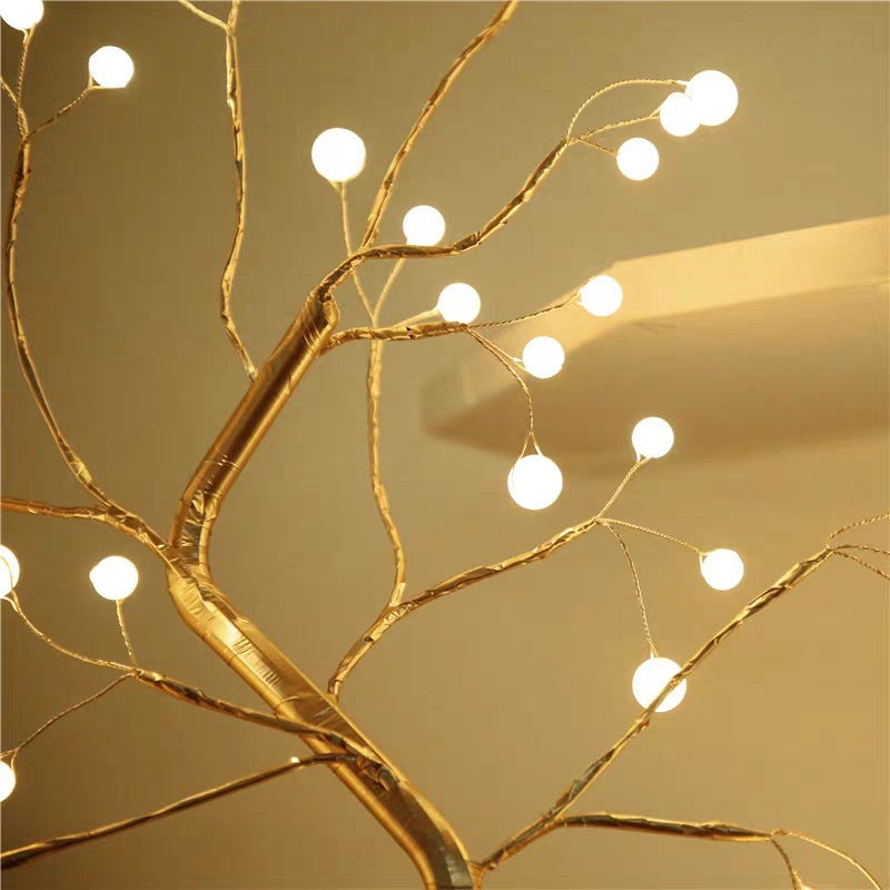 Lámpara LED de alambre de cobre para dormitorio