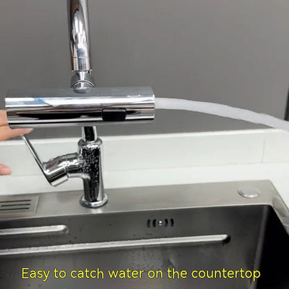 Grifo de cocina con salida de cascada, a prueba de salpicaduras, universal, giratorio, burbujeador, boquilla de agua multifuncional, extensión, accesorios de cocina