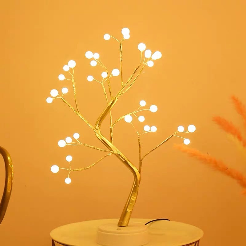 Lámpara LED de alambre de cobre para dormitorio