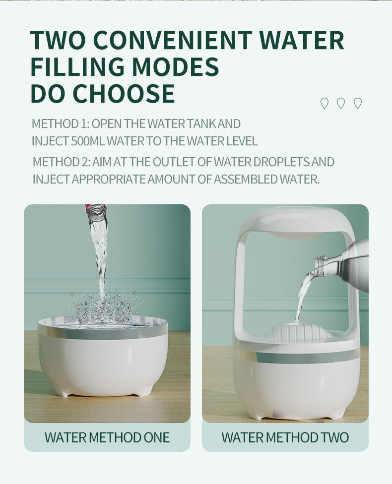 Humidificador antigravedad con reflujo de gotas de agua, máquina de aromaterapia de gran capacidad para oficina y dormitorio, silencioso, con niebla densa y pulverizador doméstico.