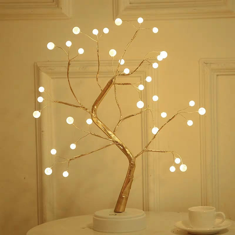Lámpara LED de alambre de cobre para dormitorio