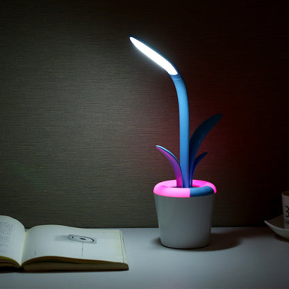 Lámpara de escritorio moderna con protección ocular USB, LED, para sala de estar, dormitorio, mesas auxiliares y oficina.