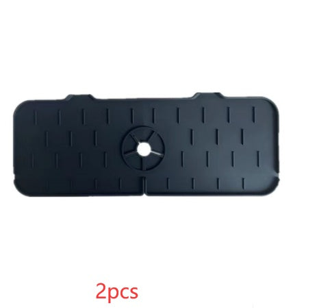 Alfombrilla absorbente de silicona para grifo de cocina, protector contra salpicaduras para fregadero, protector de encimera para baño y cocina.