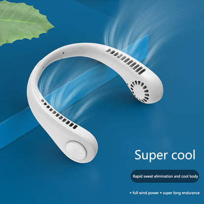 Ventilador de cuello colgante ventilador portátil de refrigeración USB sin hojas 360 grados de banda para el cuello 78 salidas de aire envolvente 4000Mah recargable