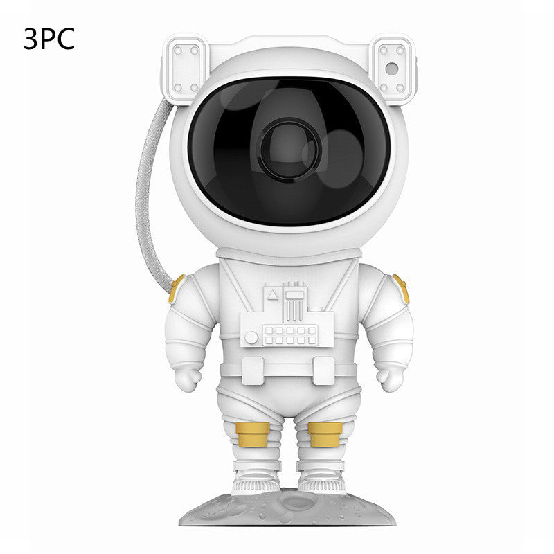 Proyector de cielo estrellado con galaxia y astronauta creativo, luz nocturna USB, lámpara de mesa para dormitorio
