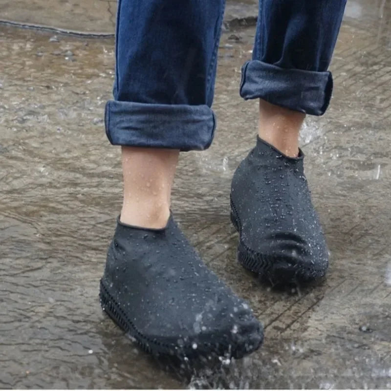 Fundas reutilizables impermeables para zapatos de lluvia, antideslizantes, de goma, antifricción, para caminar al aire libre y accesorios.