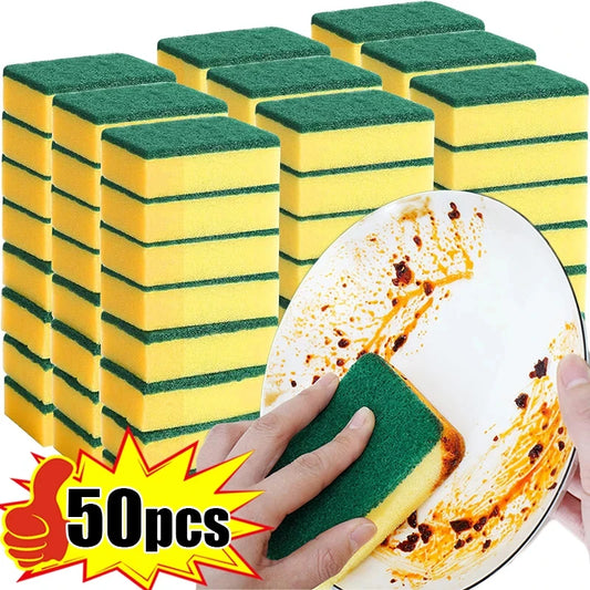 Esponja de doble cara altamente absorbente, olla de limpieza mágica, esponja para óxido, cepillo de limpieza, herramienta de limpieza de grasa de cocina