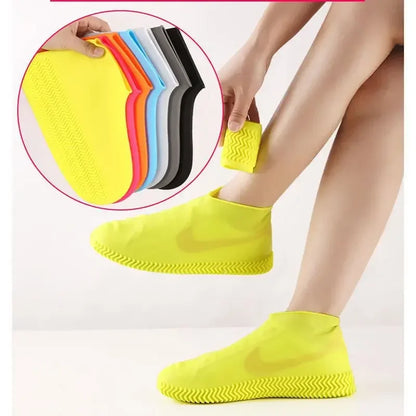 Fundas reutilizables impermeables para zapatos de lluvia, antideslizantes, de goma, antifricción, para caminar al aire libre y accesorios.