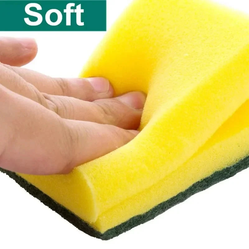 Esponja de doble cara altamente absorbente, olla de limpieza mágica, esponja para óxido, cepillo de limpieza, herramienta de limpieza de grasa de cocina