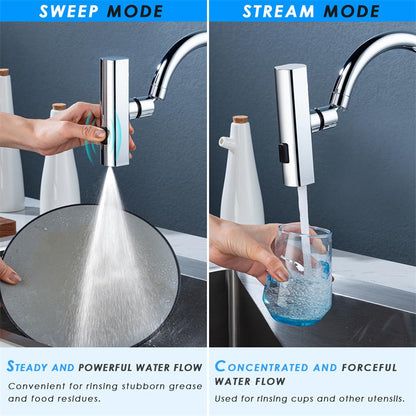 Grifo de cocina con salida de cascada, a prueba de salpicaduras, universal, giratorio, burbujeador, boquilla de agua multifuncional, extensión, accesorios de cocina