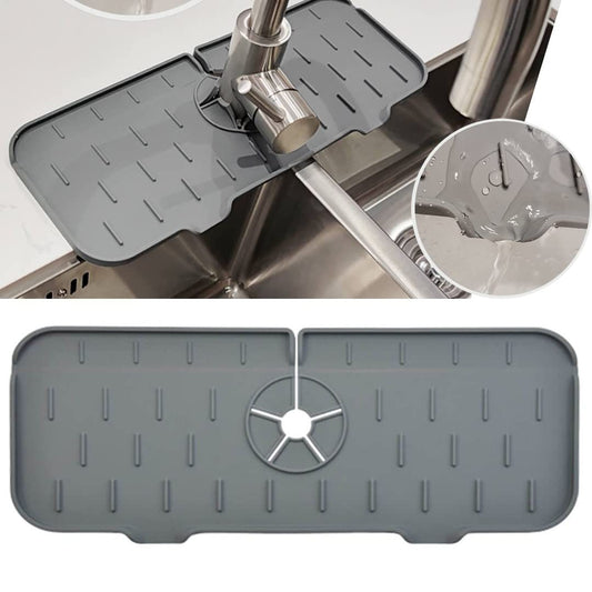 Alfombrilla absorbente de silicona para grifo de cocina, protector contra salpicaduras para fregadero, protector de encimera para baño y cocina.