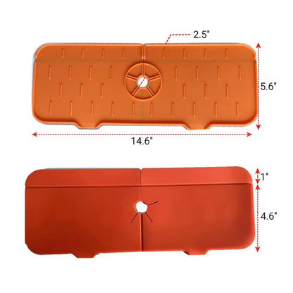 Alfombrilla absorbente de silicona para grifo de cocina, protector contra salpicaduras para fregadero, protector de encimera para baño y cocina.