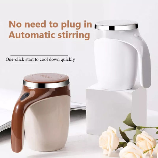 Taza de café con agitación automática, modelo recargable, taza de agitación eléctrica de alto valor, taza de agua magnética giratoria para batidos perezosos