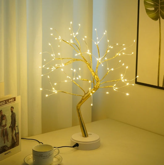 Lámpara LED de alambre de cobre para dormitorio