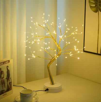 Lámpara LED de alambre de cobre para dormitorio