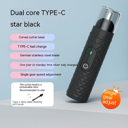 Recortador de vello nasal eléctrico para hombres, recargable, para limpieza nasal
