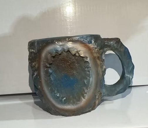 Tazas de café de cristal mineral de resina de 400 ml con asas, elegantes tazas de cristal mineral artificial para el trabajo, decoración del hogar, regalo de Navidad y utensilios de cocina.